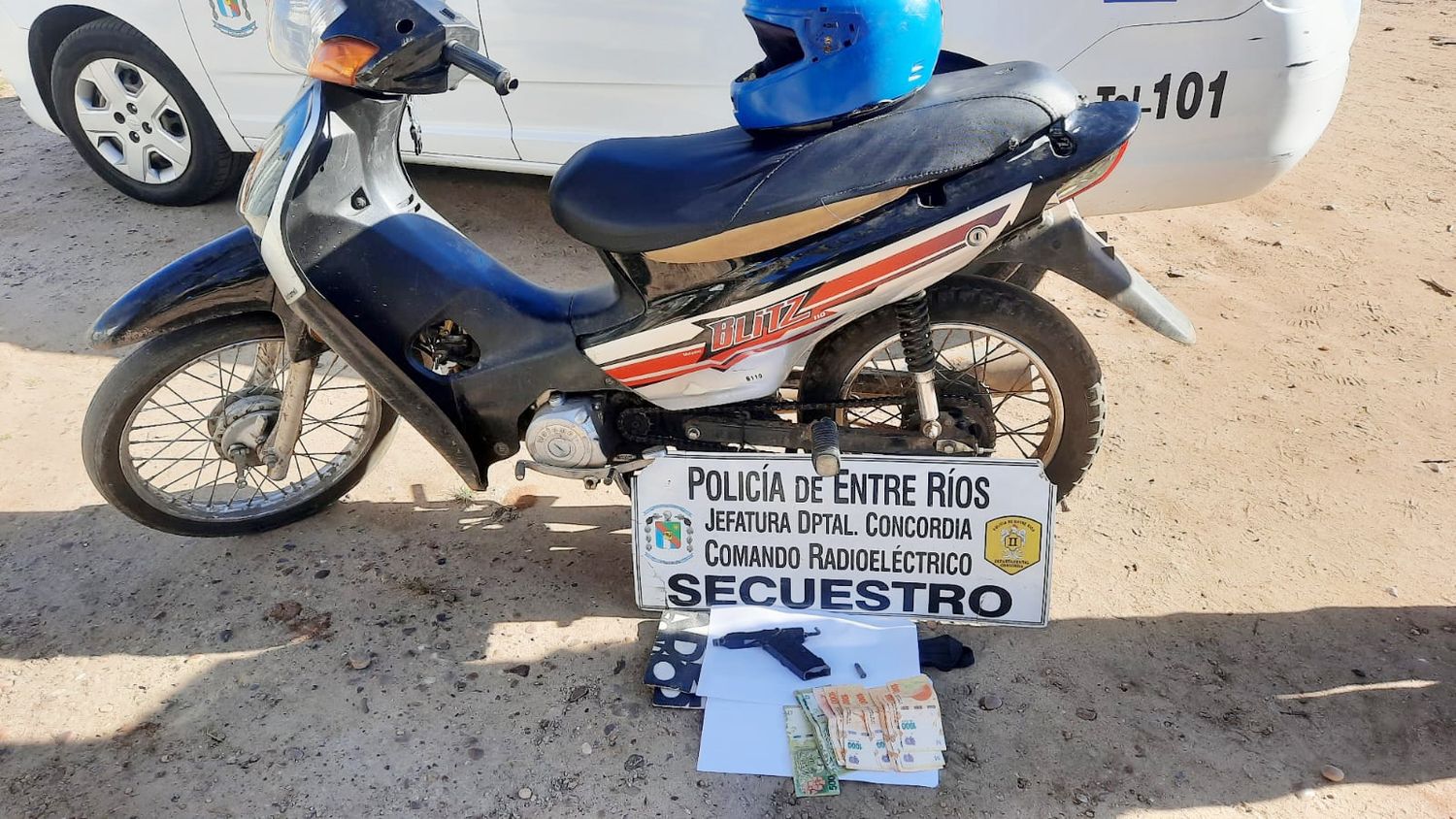 Motochorro detenido por hurtos y tenencia ilegal de arma de fuego