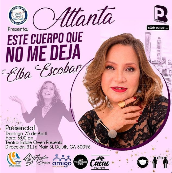 Elba Escobar está emocionada por su regreso a los escenarios. Foto: Instagram