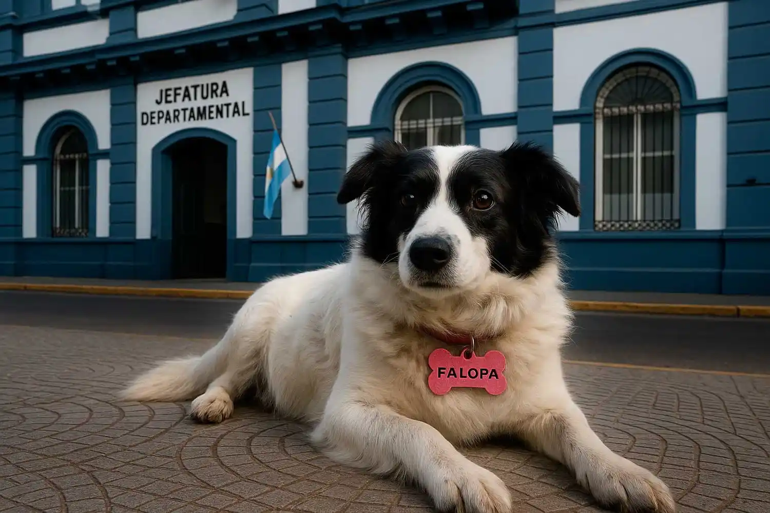 La increíble historia de “Falopa”, la perrita que se volvió la mimada de la Policía de Gualeguaychú