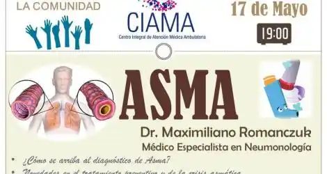 Charla abierta y gratuita sobre asma en Ciama