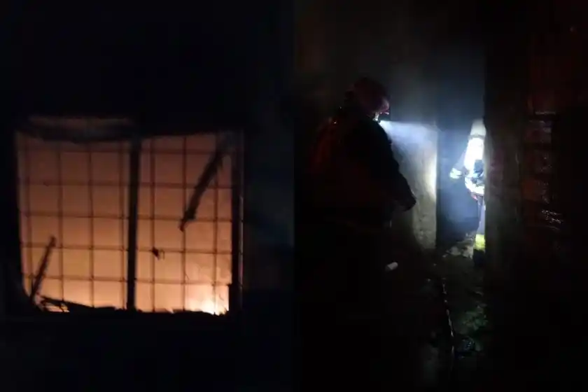 Incendio en una casa.