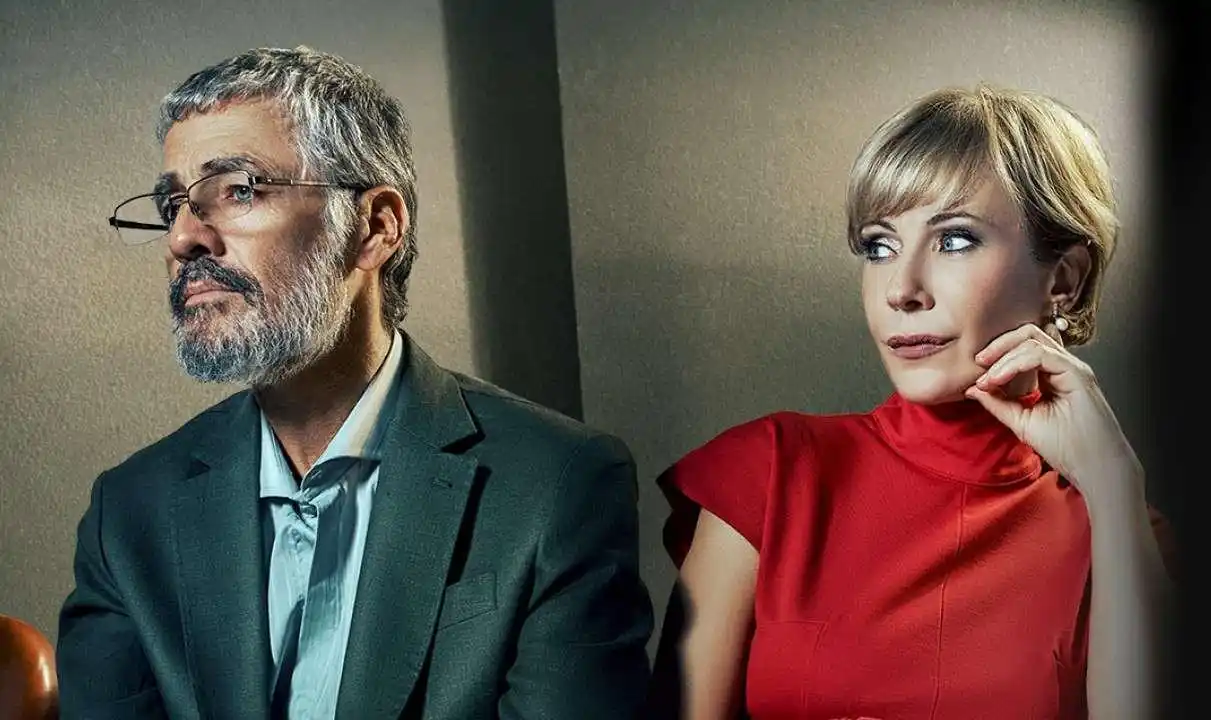 Germán Palacios e Inés Estévez. Protagonizan El hombre inesperado, la obra que se presenta hoy en el Teatro Toledo