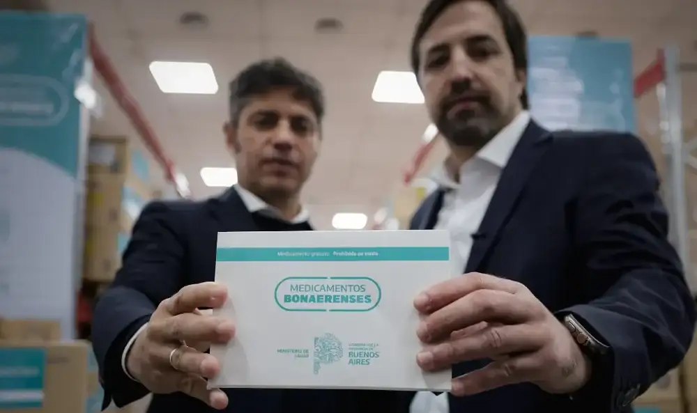 El gobernador Axel Kicillof con el ministro Nicolás Kreplak.