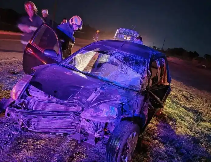 Choque en ruta 1 dejó un herido cerca de Colonia Iturraspe