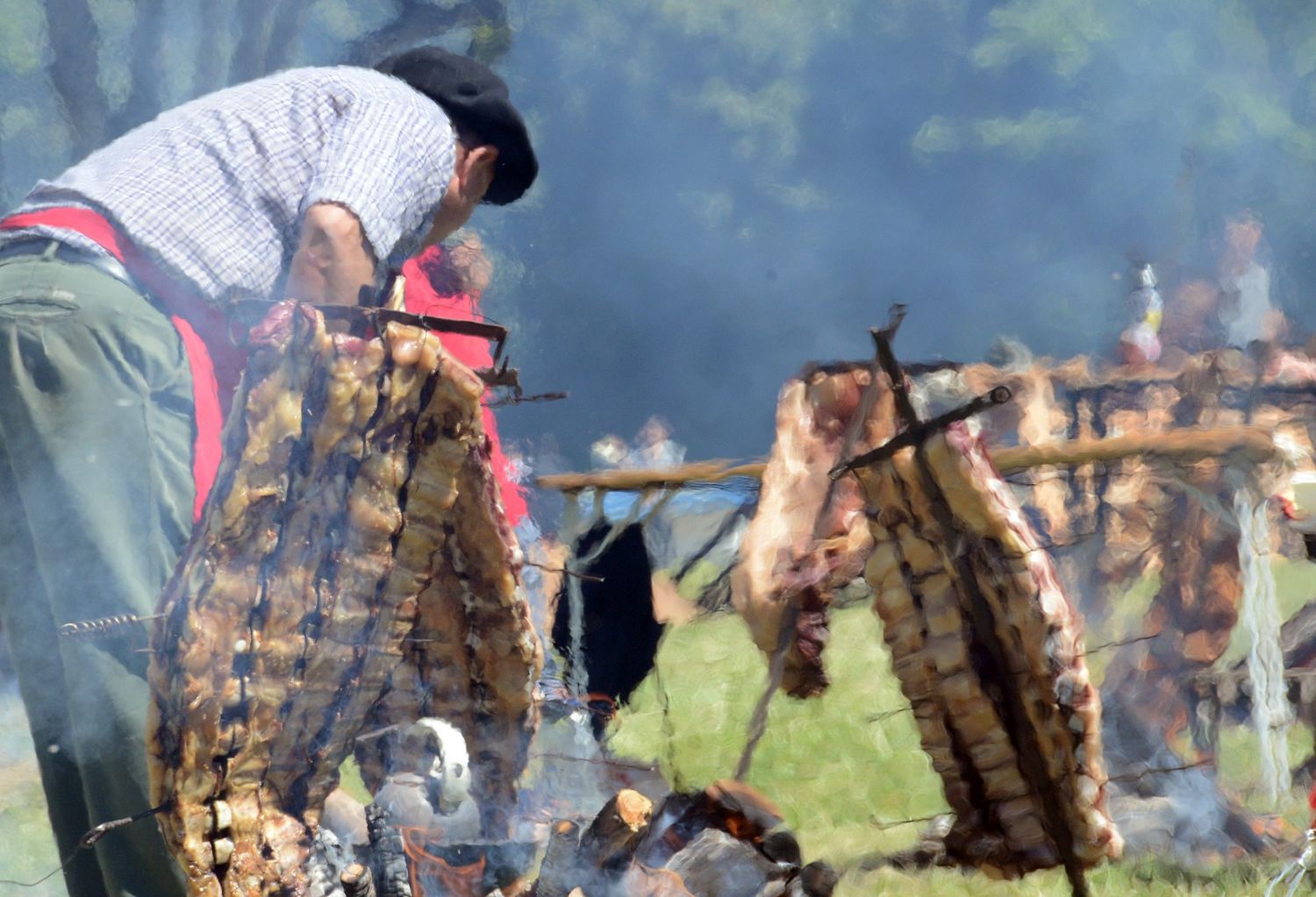 El concurso de asadores fue la principal atracción de la Kermesse Rural.