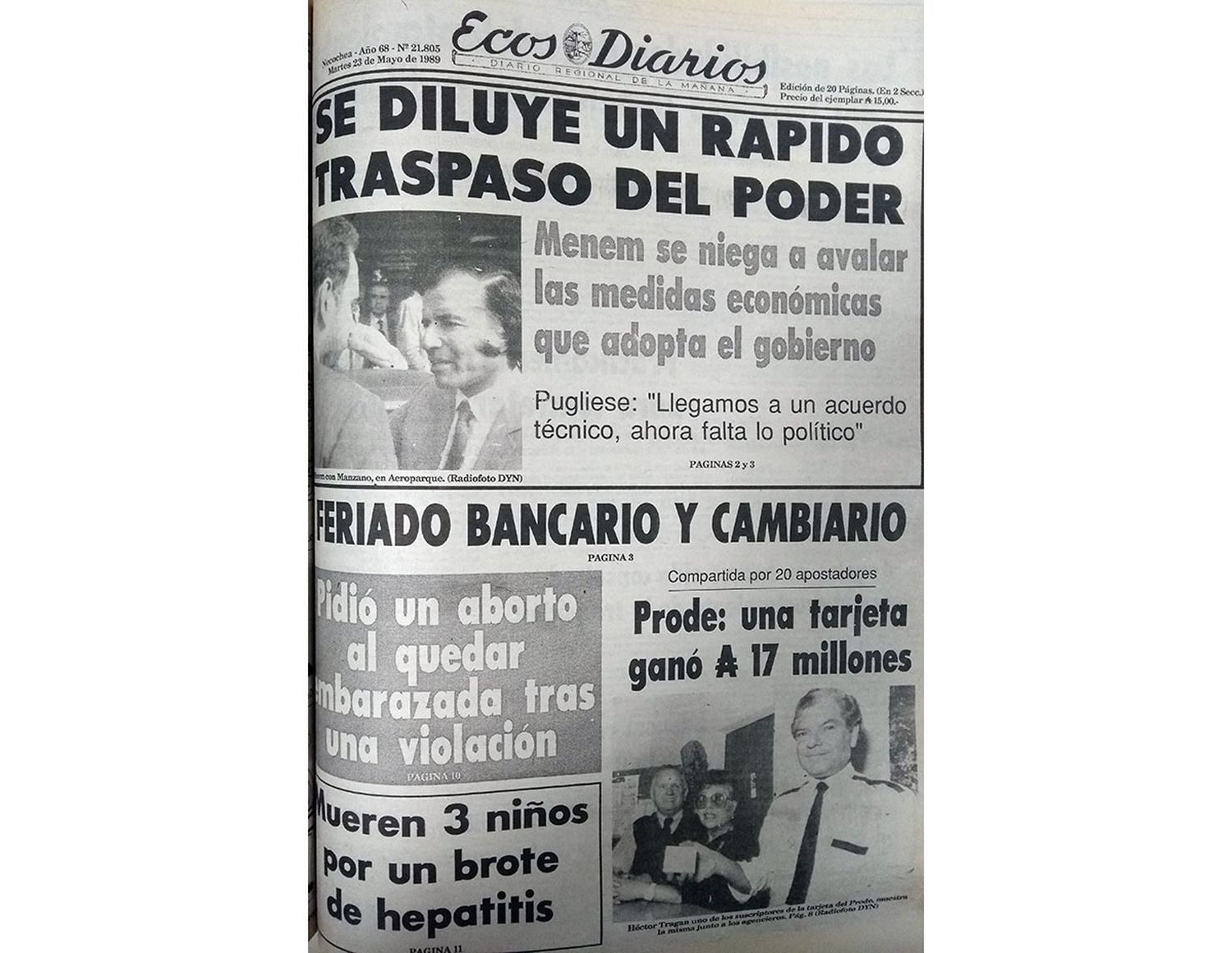 Martes 23 de mayo de 1989