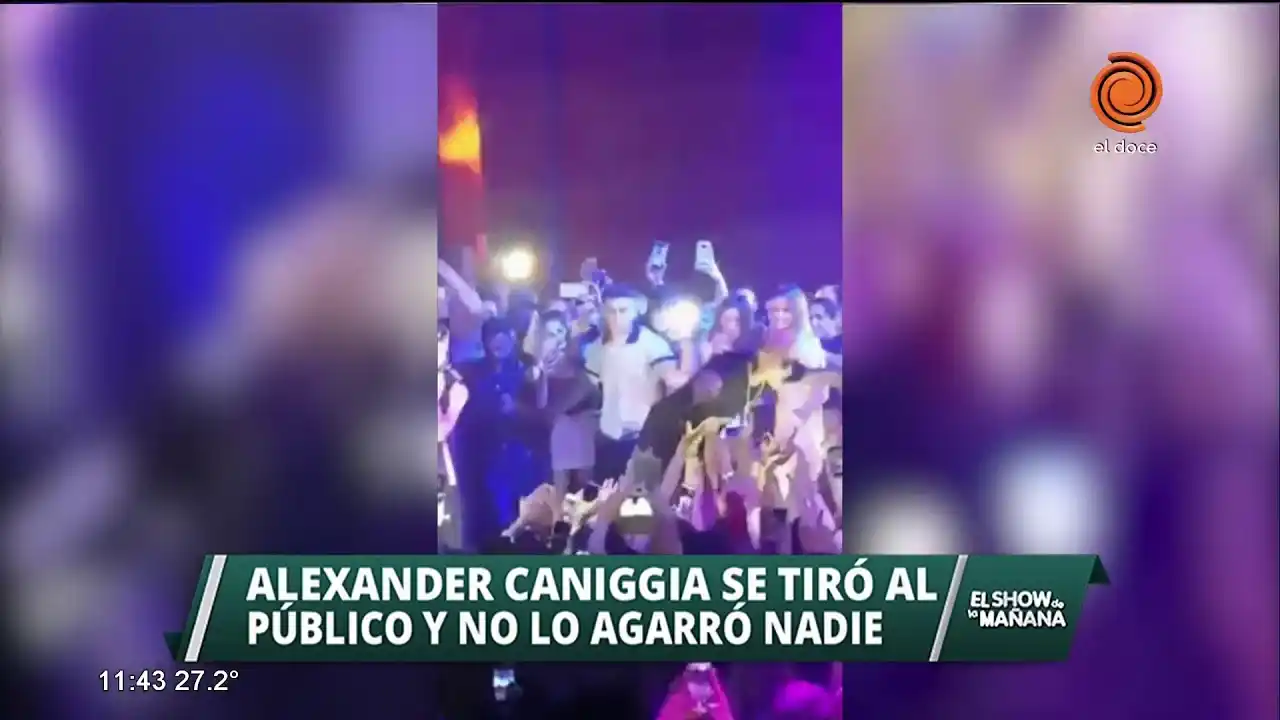 Alex Caniggia cantó en un boliche y le ocurrió algo insólito.