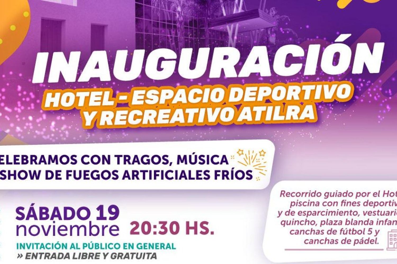 Flyer de la invitación al evento