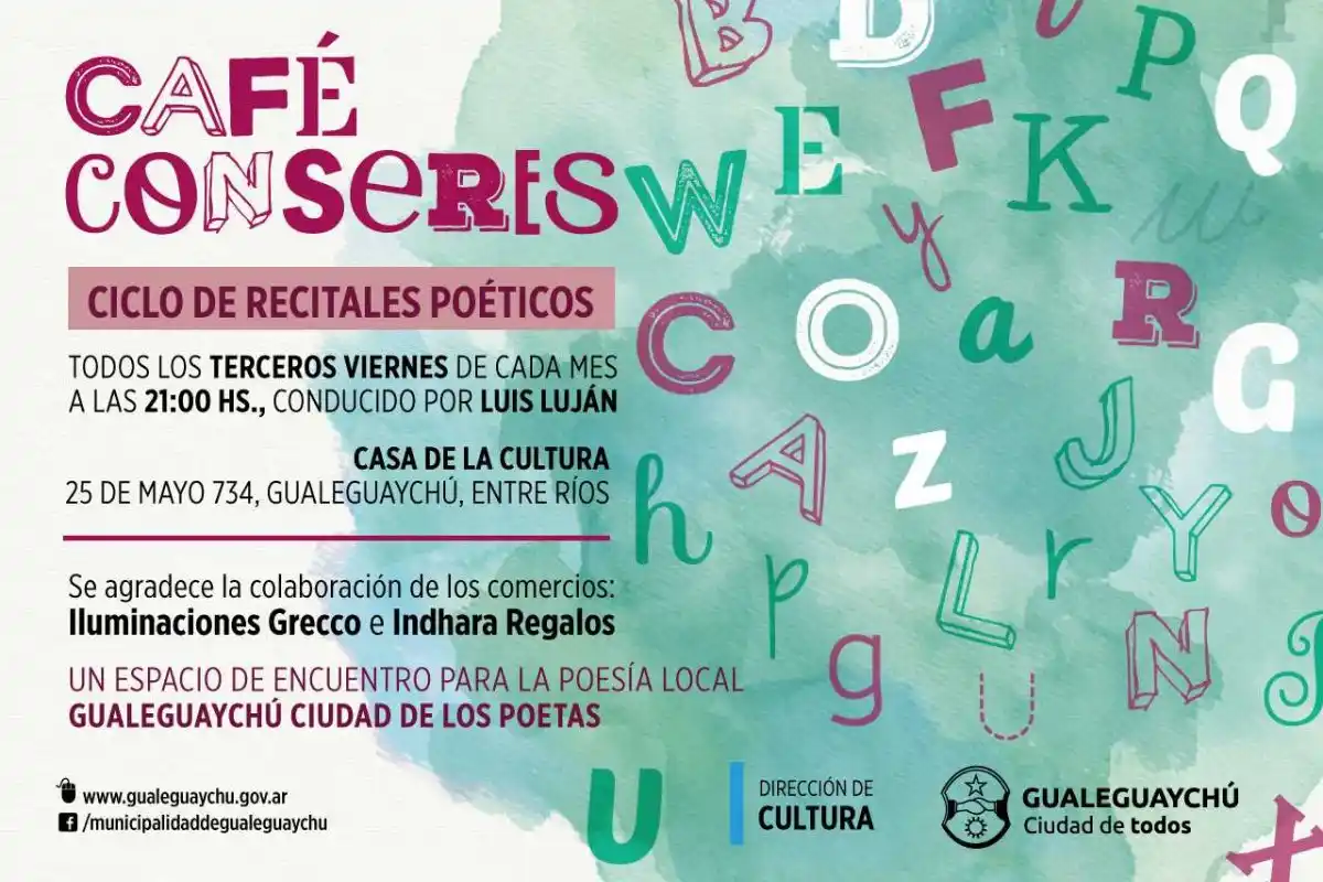 Llega el Segundo Encuentro del Ciclo de Poesía "Café conSeres"