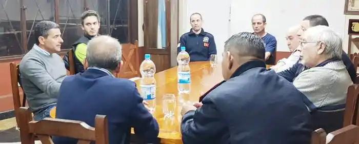 Guillermo Marcone se reunió  con los Bomberos Voluntarios