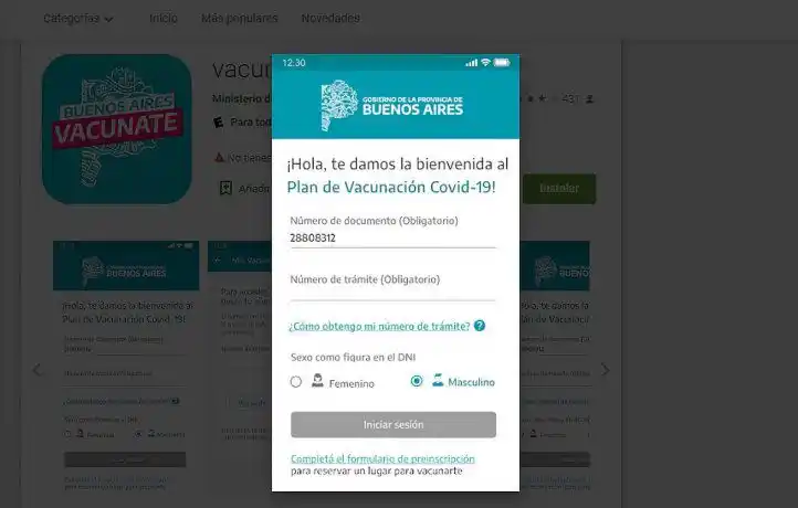 Vacunación bonaerense: Ya se pueden realizar modificaciones sobre los datos registrados en la App