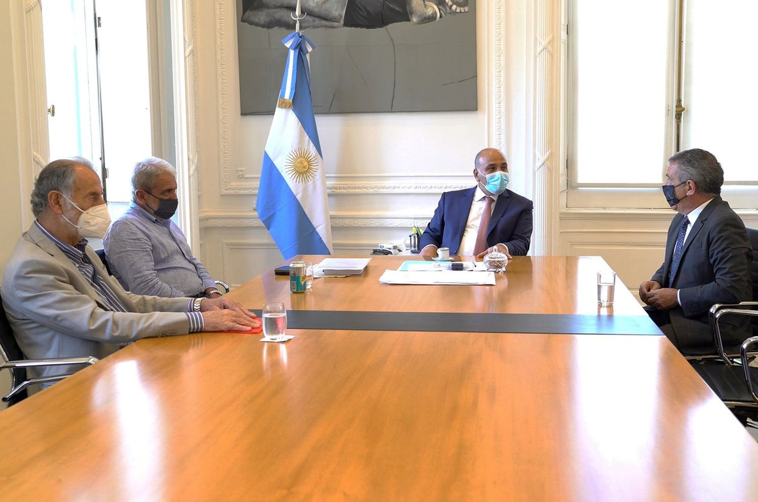 Urribarri repasó con Manzur y Aníbal Fernández la agenda diplomática con Israel