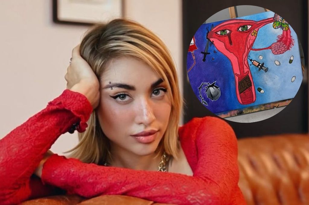 La cantante compartió la pintura en su cuenta secundaria.