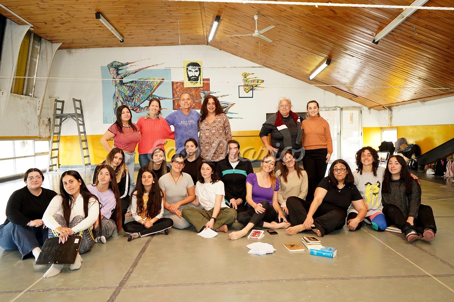 Participantes del taller Palabras Danzadas, en la tarde de ayer