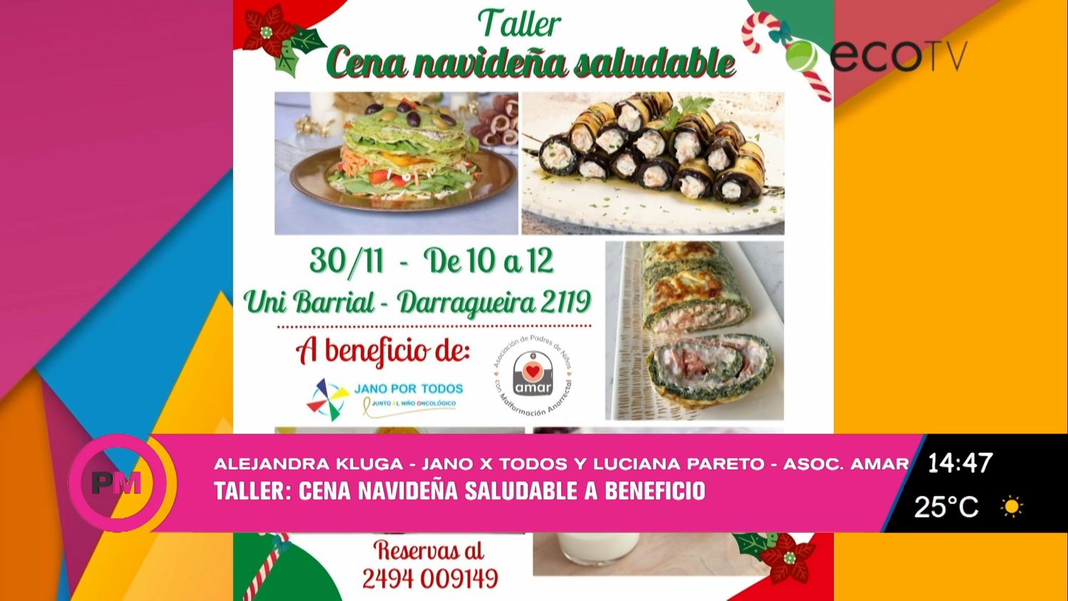 Taller: Cena navideña saludable a beneficio de Jano por todos y AMAR