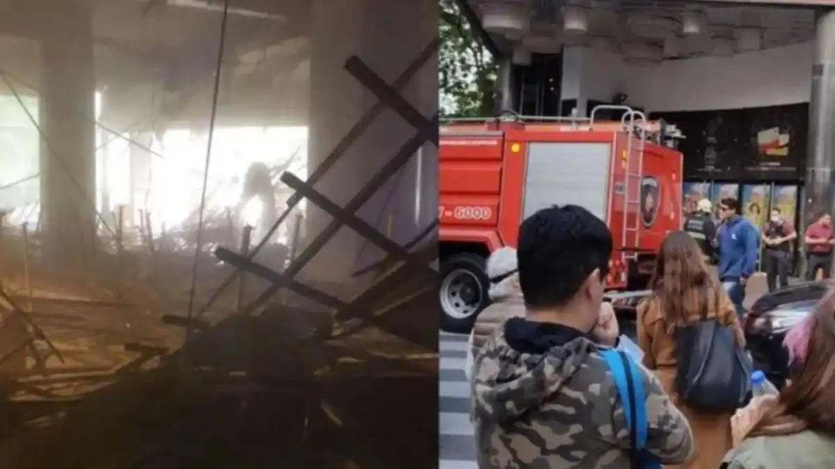 Se derrumbó un cine en Palermo: Bomberos buscan víctimas