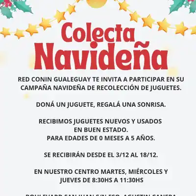 Red CONIN convoca a Gualeguay a participar de su campaña de juguetes