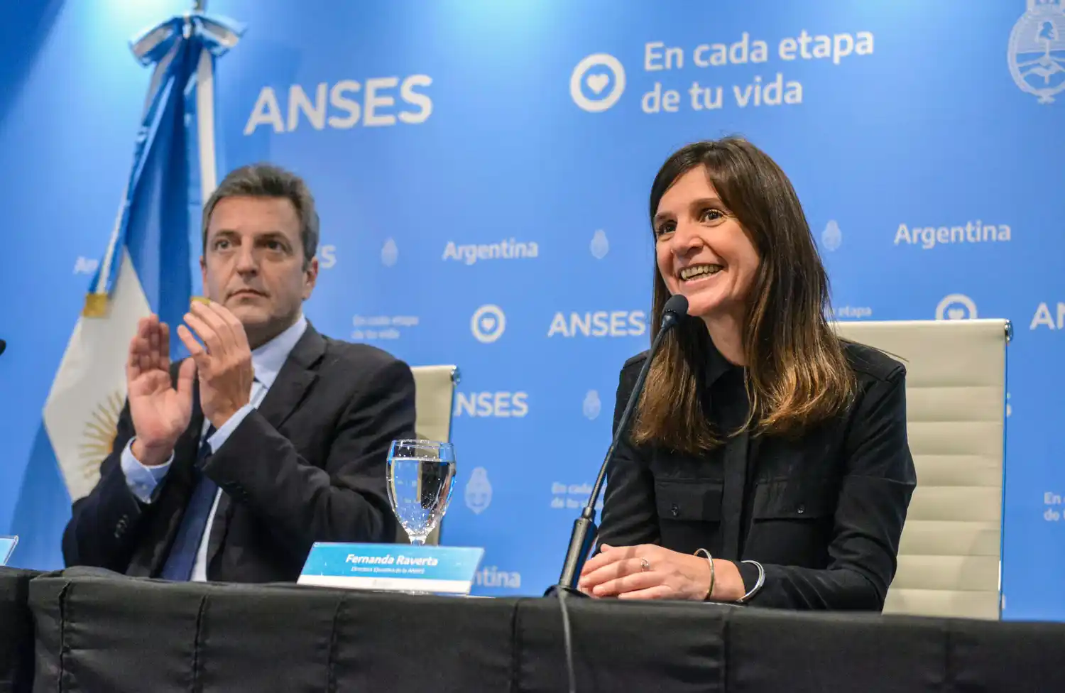 Sergio Massa y Fernanda Raverta.