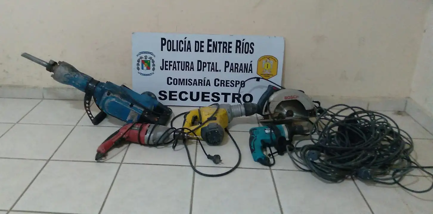 Recuperan herramientas robadas este fin de semana