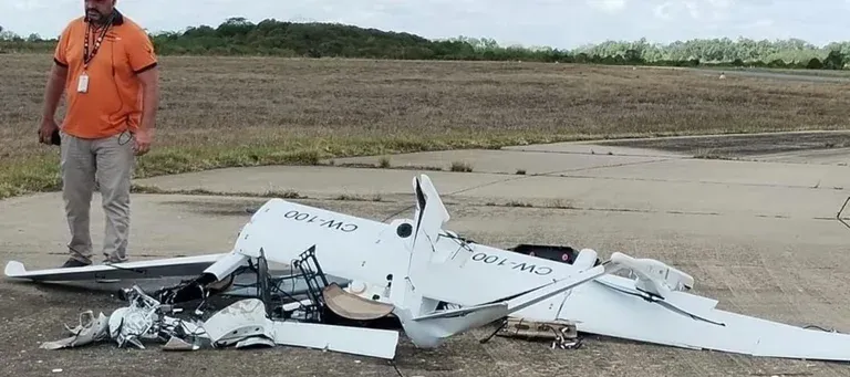 El vehículo no tripulado quedó destruido