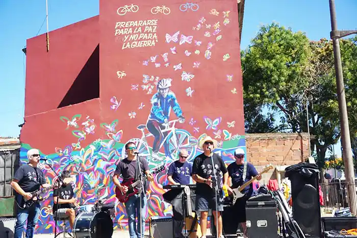 Quedó inaugurado el mural en el barrio San Martín
