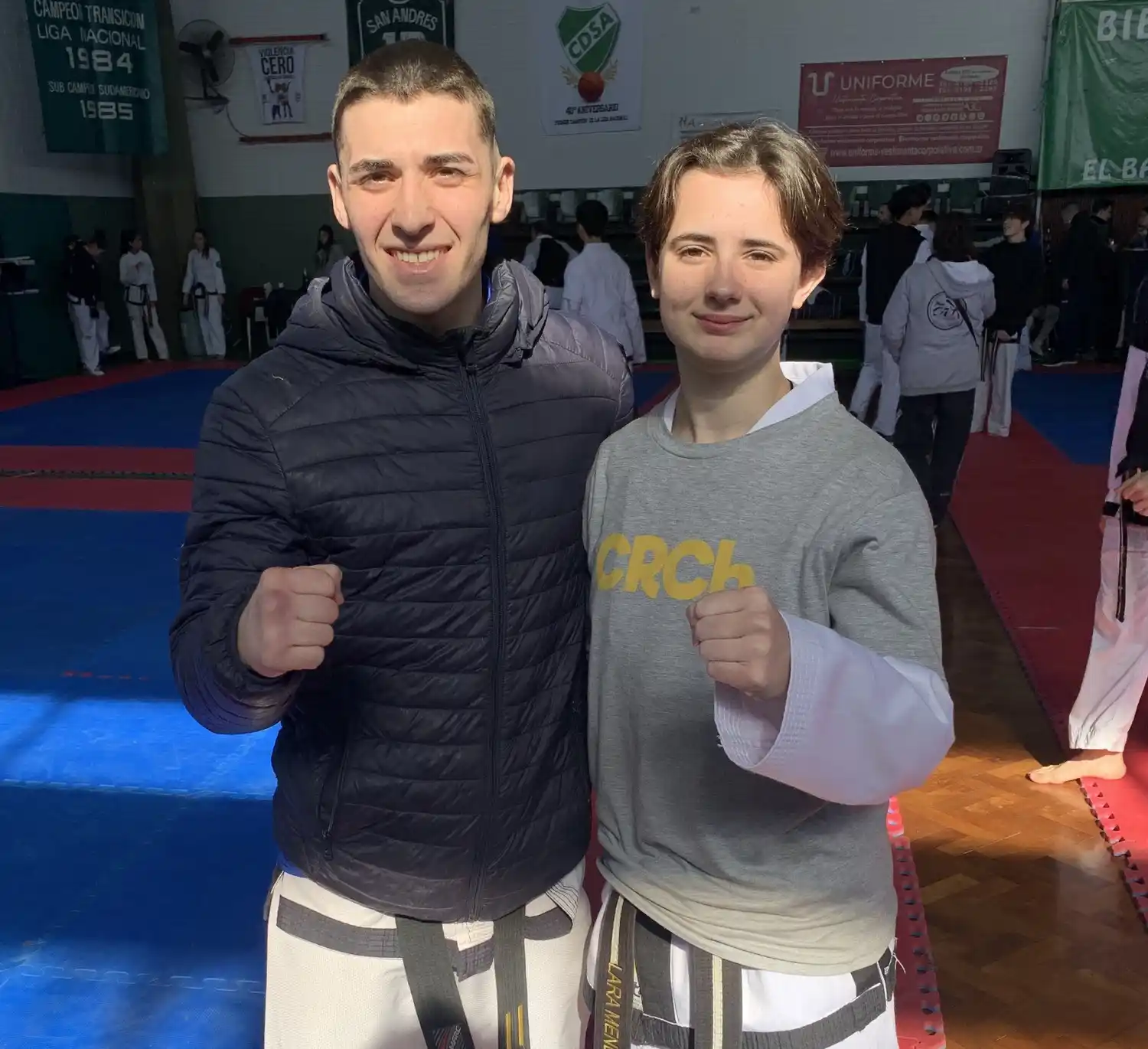 Juan Bordalecou y Lara Méndez Sebastiá participaron en la segunda fecha de la convocatoria de selección de Taekwondo ITF para Croacia 2025