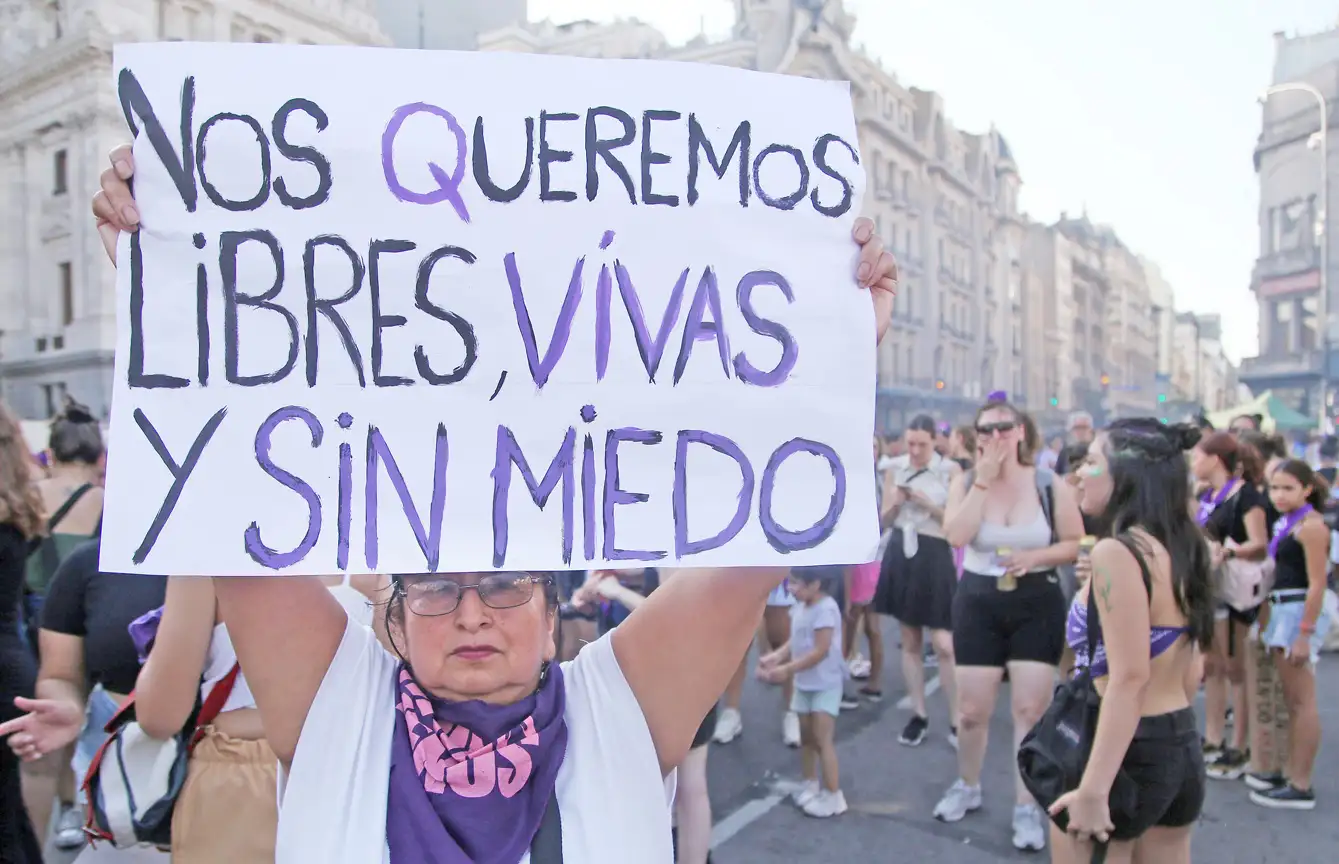 La movilización convocada desde el colectivo "Ni Una Menos"