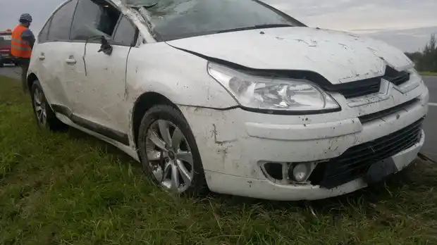 Una mujer y sus dos hijos despistaron el auto en la autovía 14