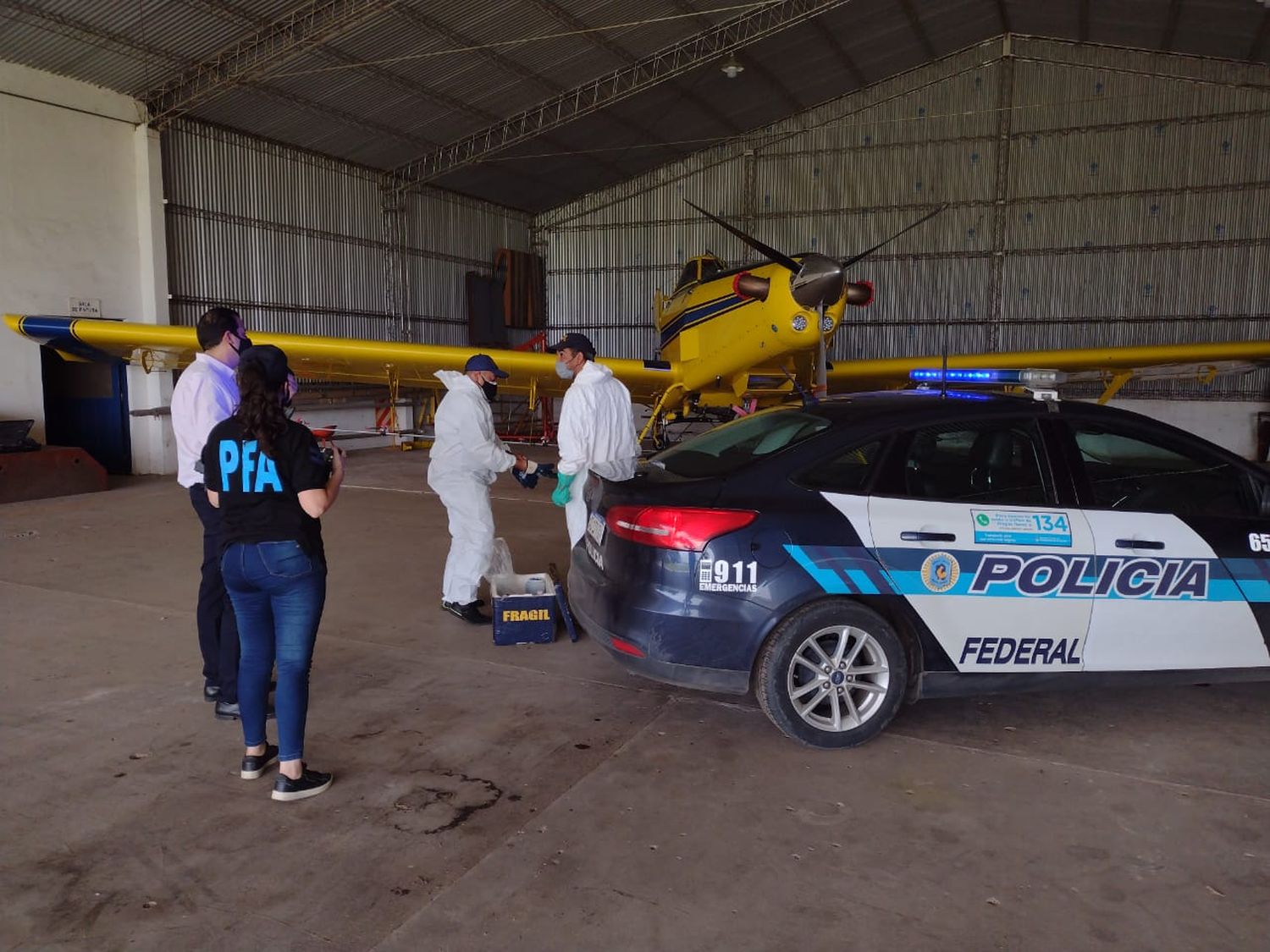 Agentes federales secuestraron un avión fumigador por intoxicación a varios trabajadores rurales de Pergamino