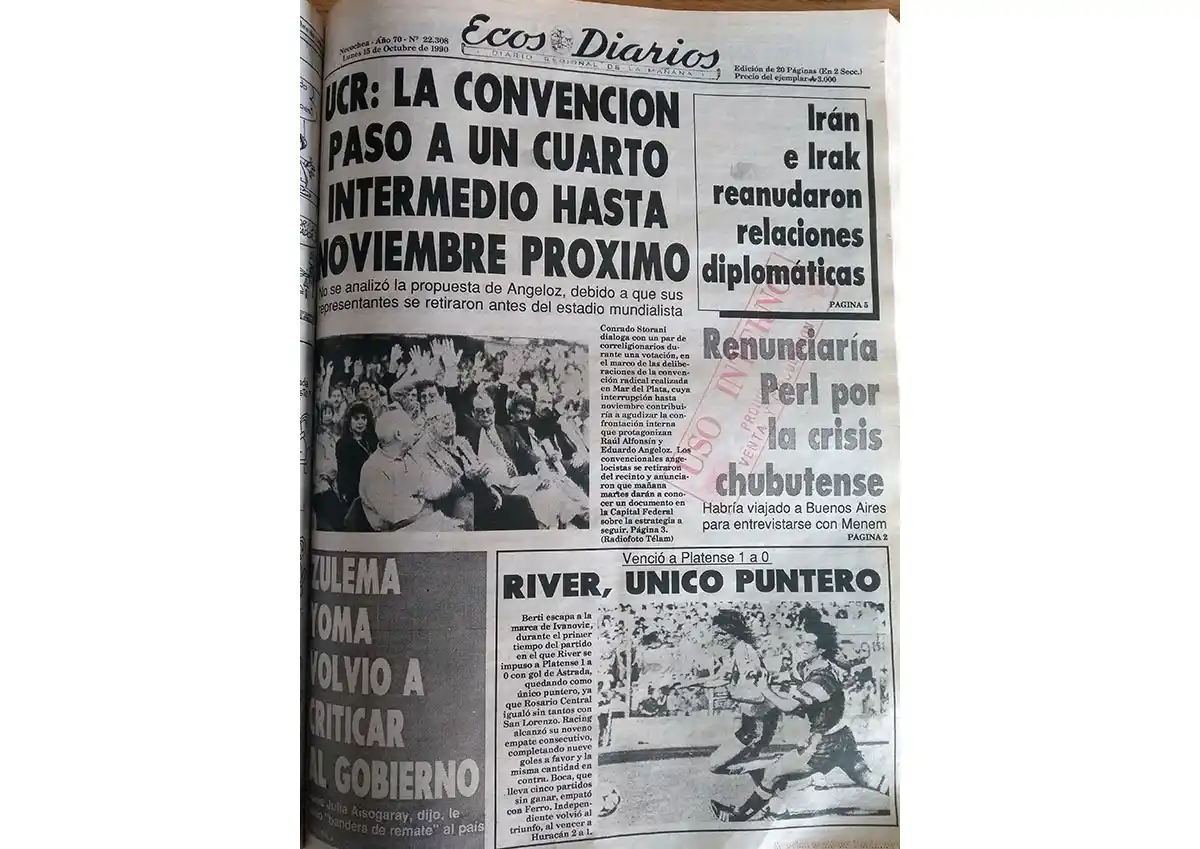 Lunes 15 de octubre de 1990