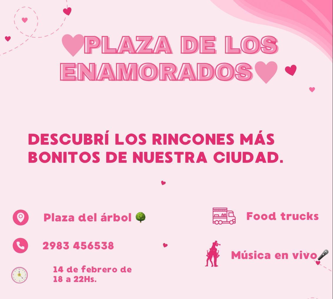 El miércoles se celebra el Día de los Enamorados en la plaza Pellegrini