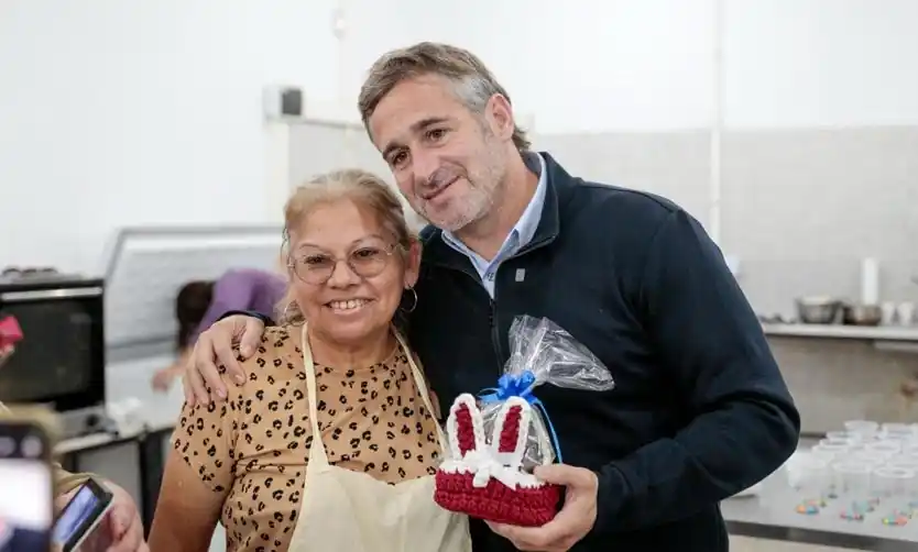 Achával compartió los talleres de Pascuas de la Casa de Desarrollo Humano en Tribarrial