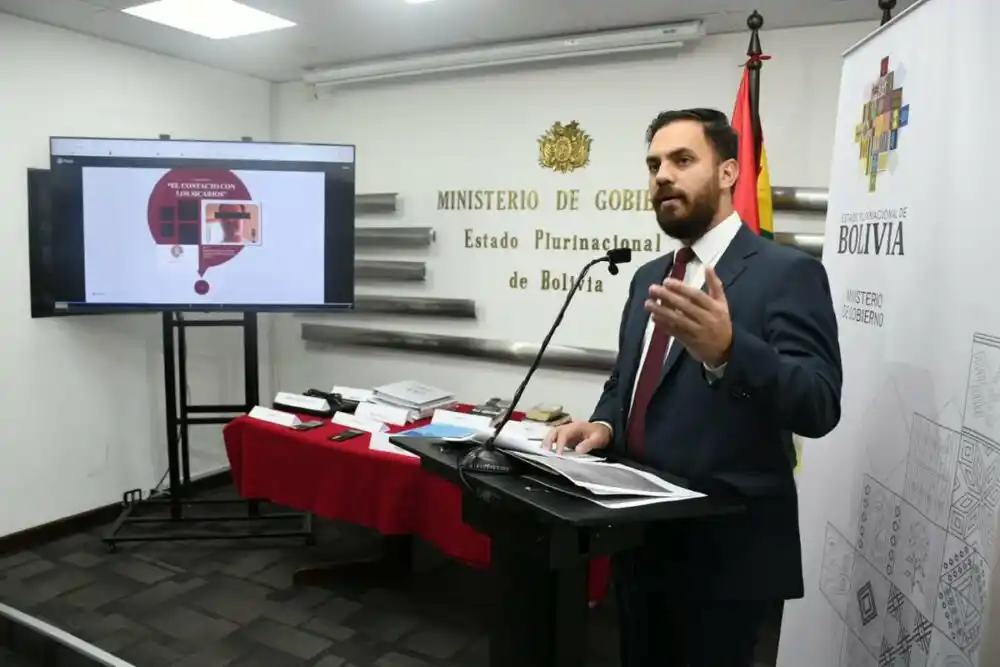 Eduardo Del Castillo, ministro de Gobierno boliviano.