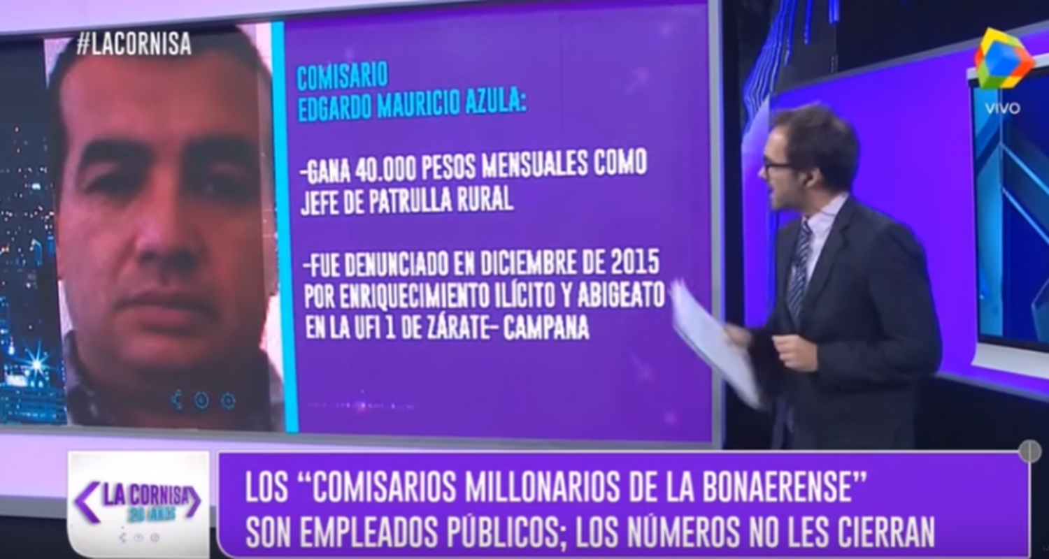 Edgardo Mauricio  Azula, el comisario sampedrino sospechado de enriquecimiento ilícito del que hablan los medios nacionales