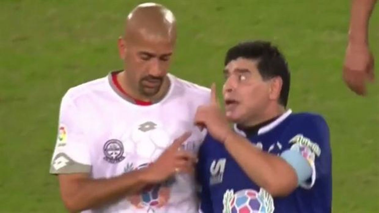 Maradona, Verón y un fuerte enfrentamiento en el partido por la Paz