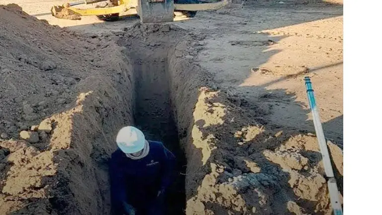 Labores. Para ampliar el servicio de agua potable en la ciudad serrana