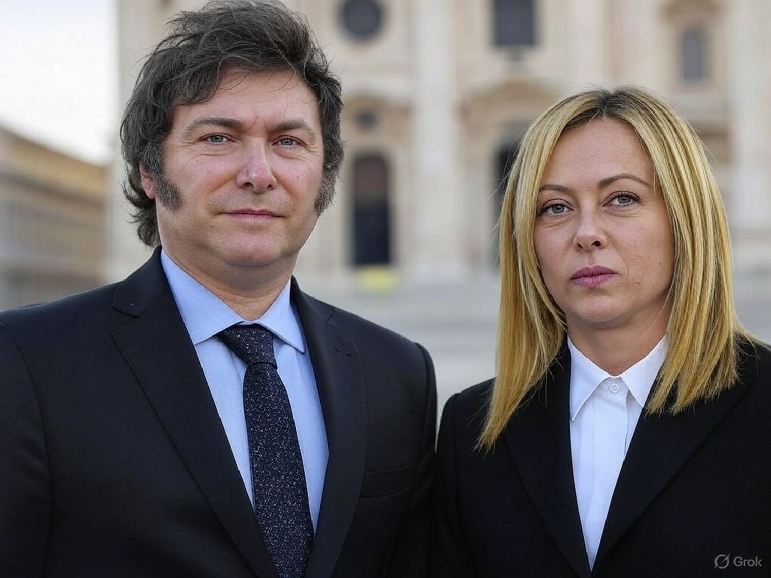 Juntos. Según el protocolo vaticano, compartirán la primera fila en la misa por Francisco. Imagen generada por IA.
