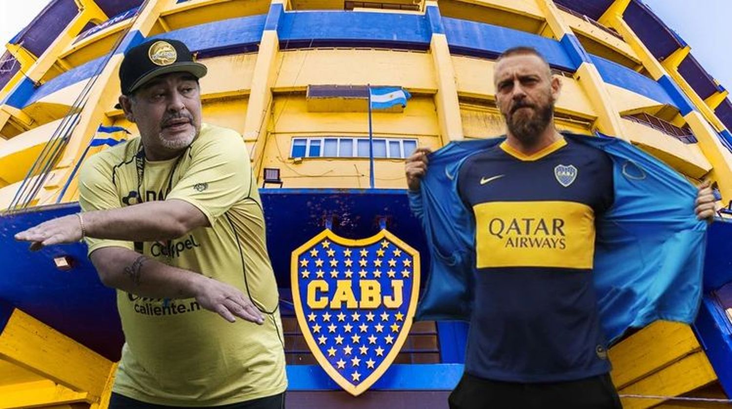 Finalmente, De Rossi pudo conocer a Diego Maradona