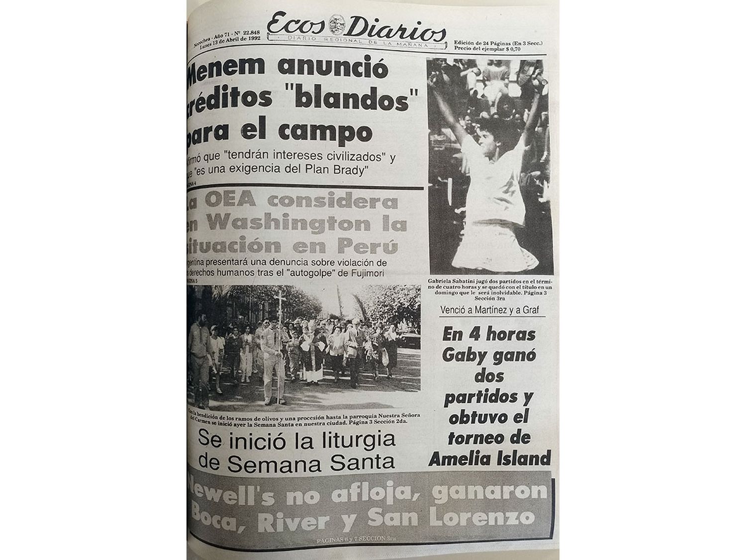 Miércoles 15 de abril de 1992