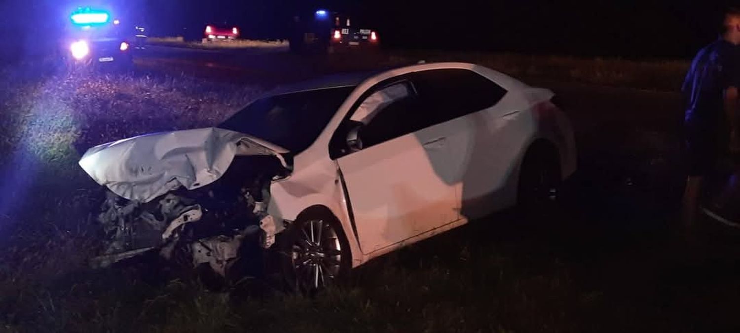 Accidente frontal en Ruta 67-S: un herido tuvo que ser trasladado a Santa Fe