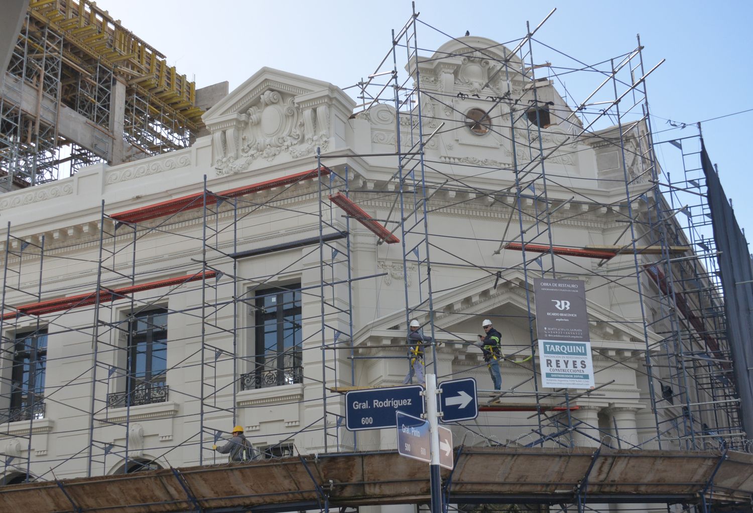 El Paseo del Banco, en pleno proceso de construcción.