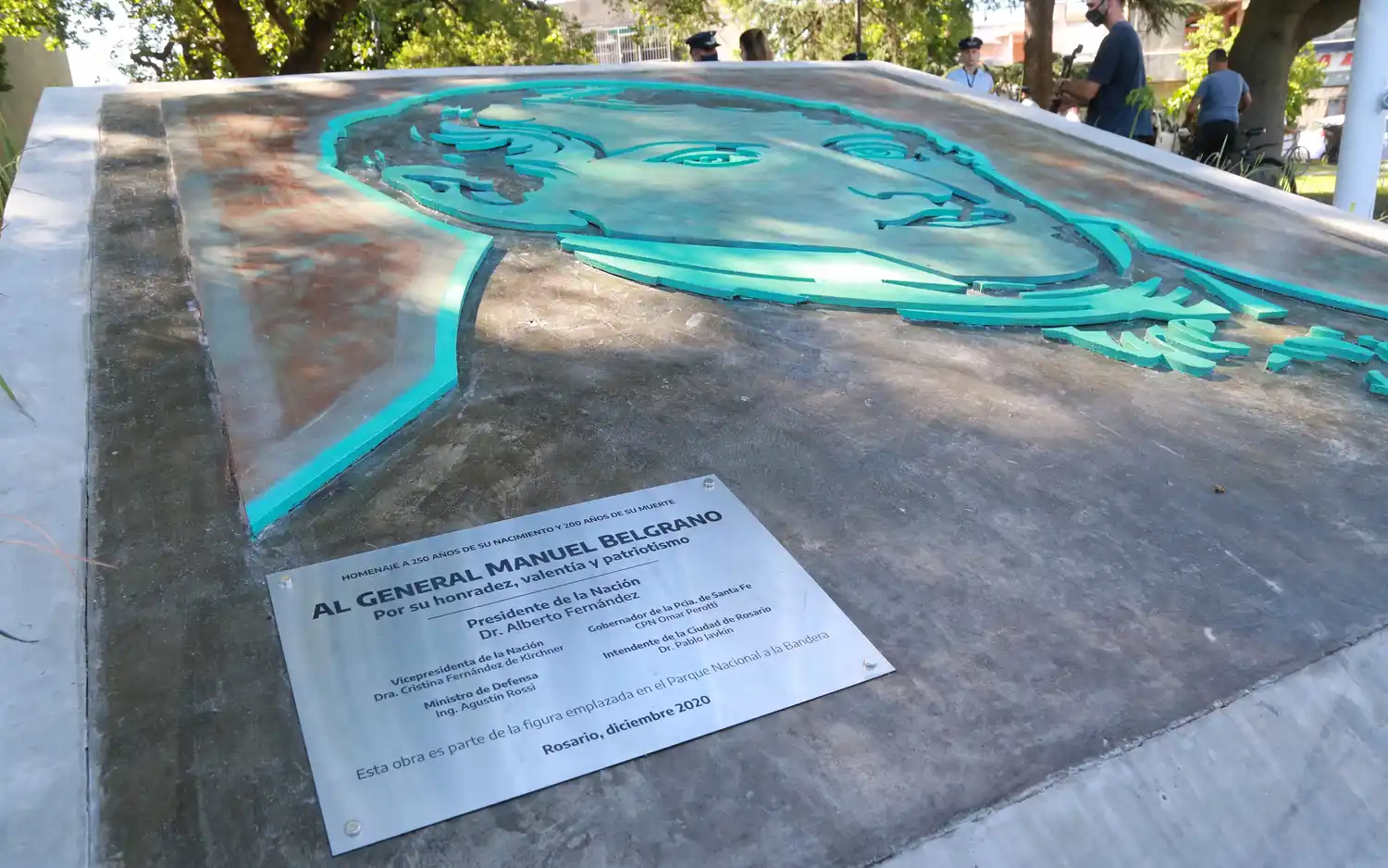 Inauguraron una imagen en homenaje a Manuel Belgrano