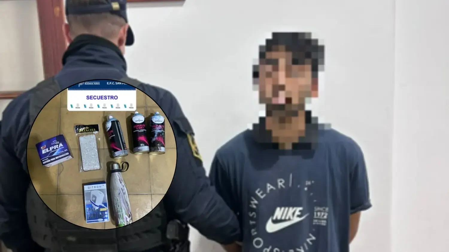 Un joven de 22 años fue aprehendido en la vía pública. Le secuestraron diversos elementos que no pudo justificar su tenencia.