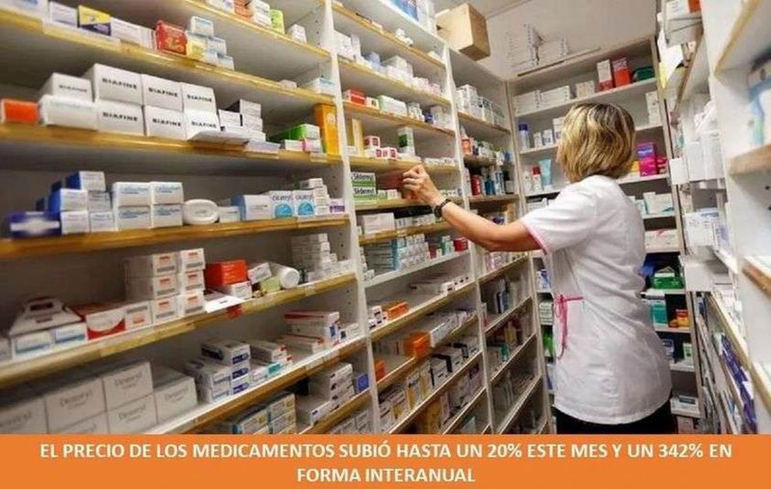 El precio de los medicamentos subió hasta un
20% este mes y un 342% en forma interanual