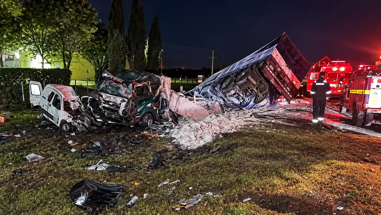 Fatal accidente en Entre Ríos: un camión chocó de frente contra una camioneta y murieron tres personas