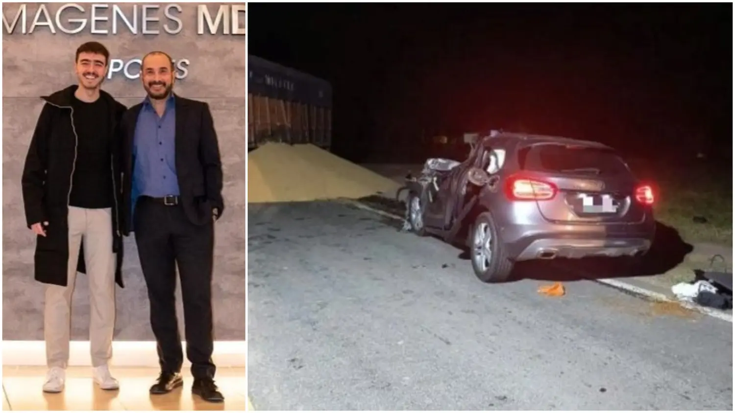 Diego Quirós y su hijastro murieron en el choque