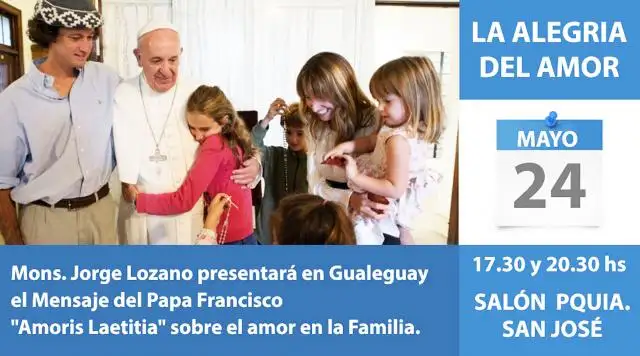 Mons. Lozano presentará el martes “Amoris Laetitia”
