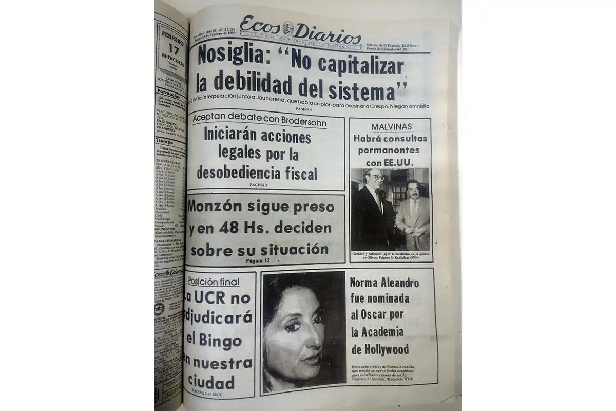 Jueves 18 de febrero de 1988