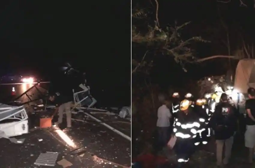 Un muerto tras un choque múltiple entre una camioneta y dos camiones