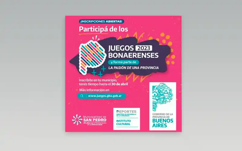 Juegos Bonaerenses 2023: continúa abierta la inscripción hasta el 30 de abril